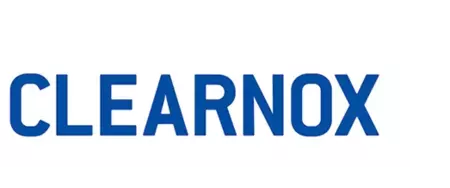 Logo der Market "Clearnox" in blauer Schrift auf weissem Hintergrund